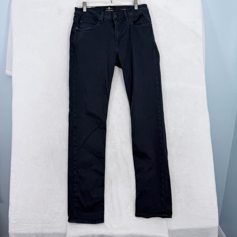 7 For All Mankind Slimm Pants Mens 32x32 Blue Stretch